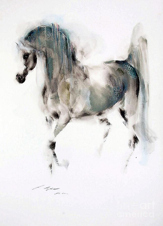 Horse Painting - Archer by Janette Lockett