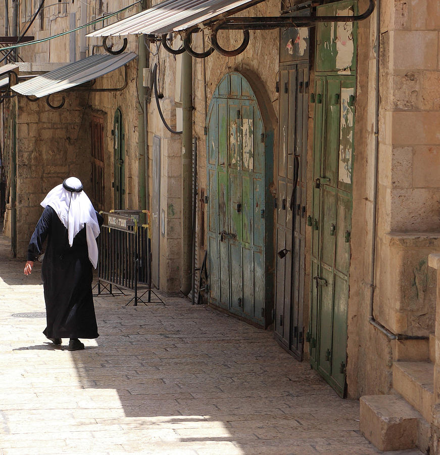 Arab Walking In Jerusalem Photograph by Mura