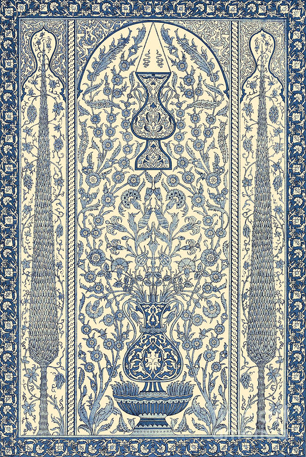 Arabian Wainscot Vintage Textile Pattern Tapestry - Textile by Arabian School