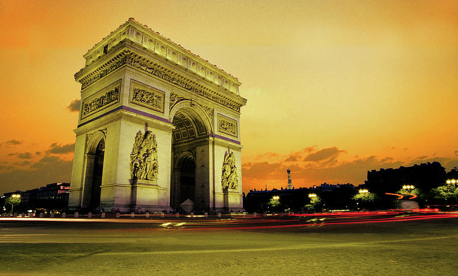 Arc De Triomphe, Paris France Photograph
