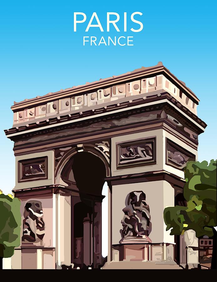 Arc De Triomphe Paris, France Drawing by Unknown
