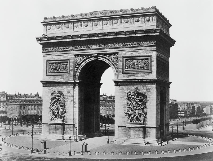 Paris Photograph - Arc de Triomphe - Vintage Paris - Circa 1860 by War Is Hell Store