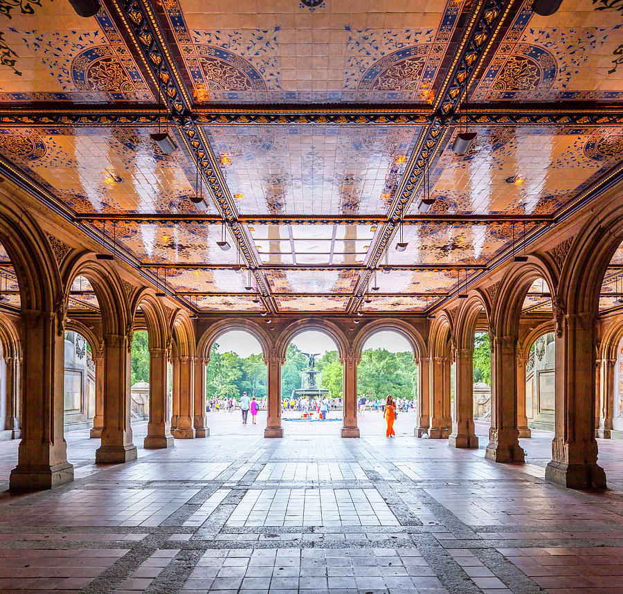 Arcade In Central Park, Nyc Digital Art by Olimpio Fantuz - Fine Art ...