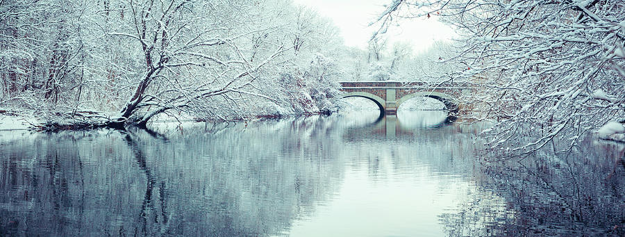 Arch Bridge Over Frozen River In East Photograph by Enzo Figueres