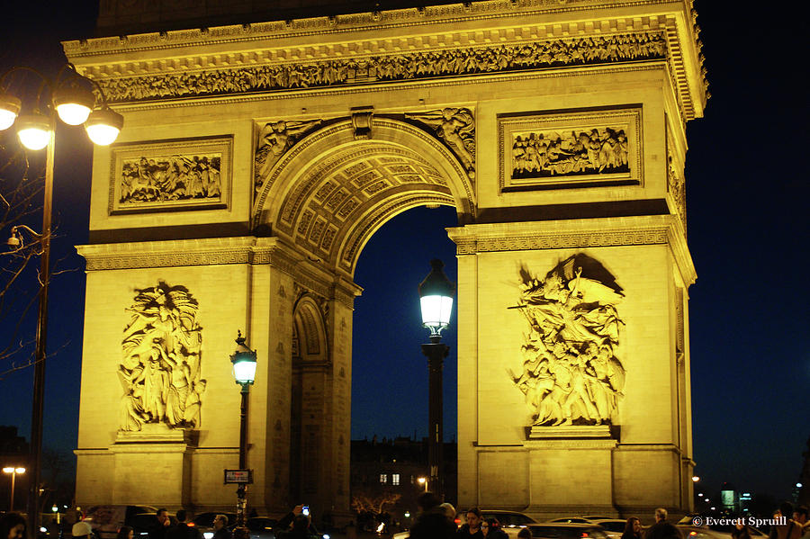 Arch D Triumph Paris France Photograph by Everett Spruill