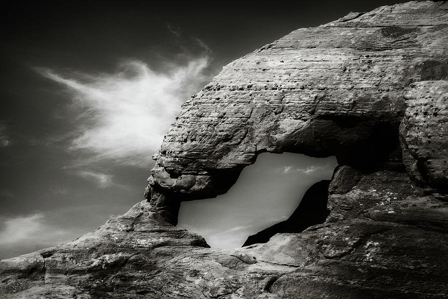Arch Formation in Black and White Photograph by Rikk Flohr