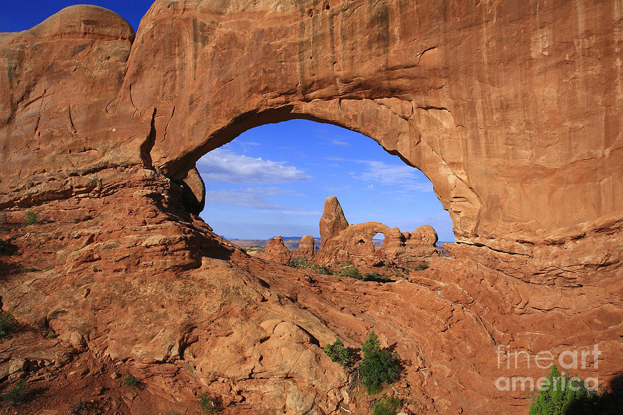 Arch National Park. View Of Turret Arch š Through North Window. Utah ...