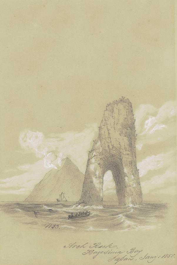 Arch Rock, Kagosima Bay, Japan Drawing by William Brenton Boggs Arch Rock, Kagosima Bay, Japan Drawing by William Brenton Boggs