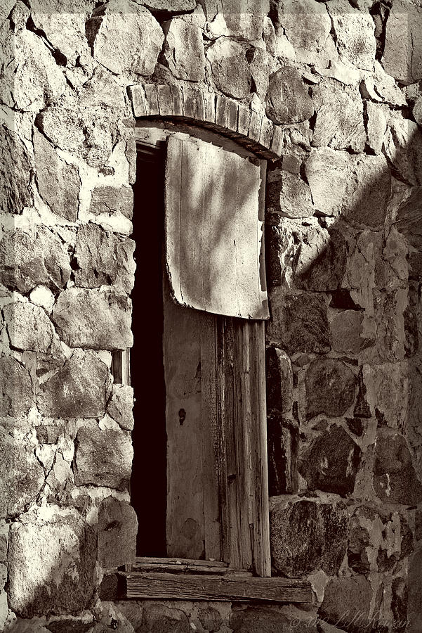 Stone House Photograph - Arch Stone Window In Black And White by Images Undefined Stone House Photograph - Arch Stone Window In Black And White by Images Undefined