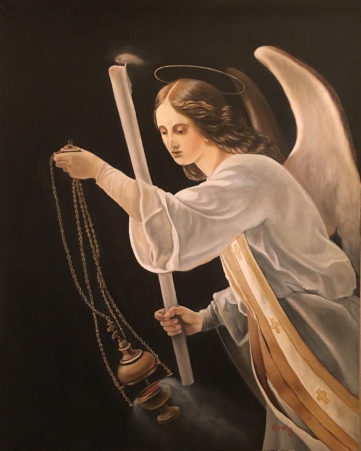 Archangel Gabriel  Painting by Renata Bosnjak
