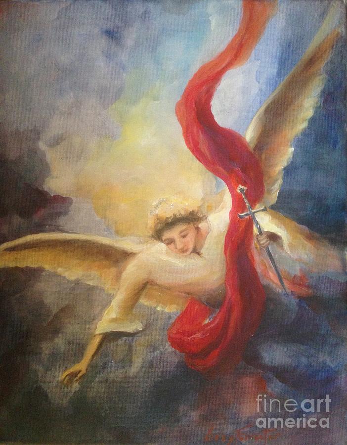 Angel Painting - Archangel Michael by Lizzy Forrester