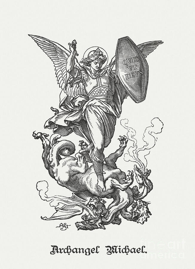 Archangel Michael Revelation 12, 7-12 Digital Art by Zu 09
