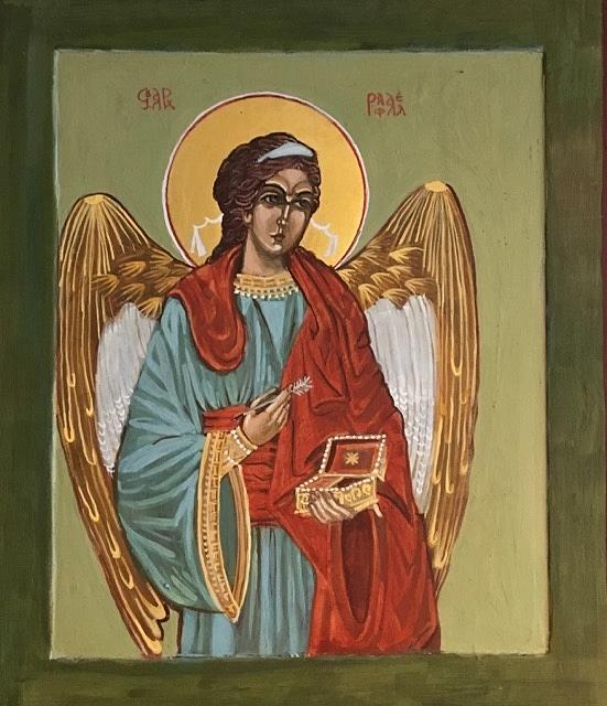 Archangel Raphael Painting by Aleksandra Ristanovic - Pixels