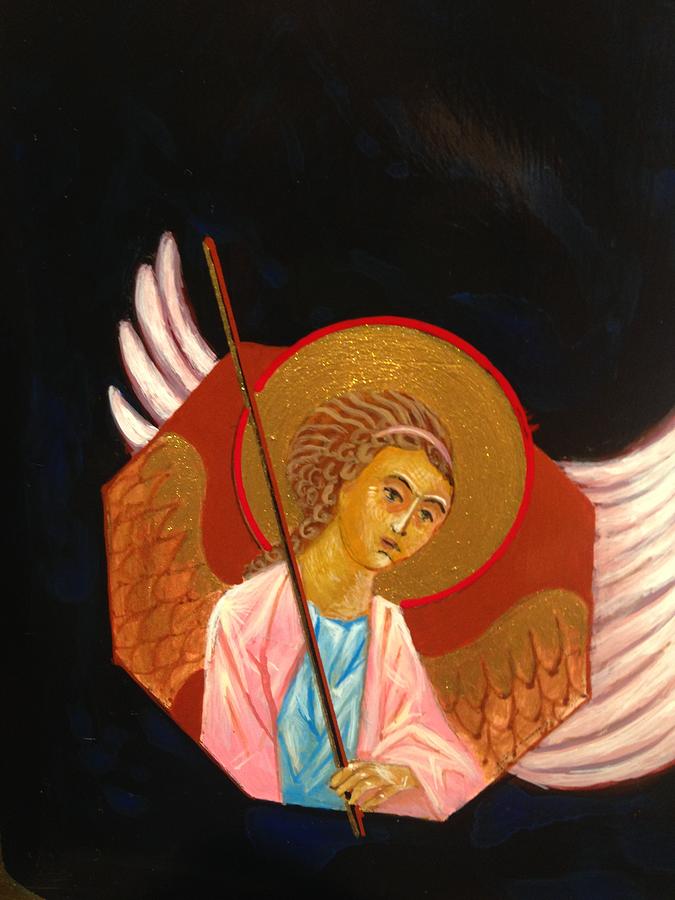Archangel Raphael Painting by Holly Stone