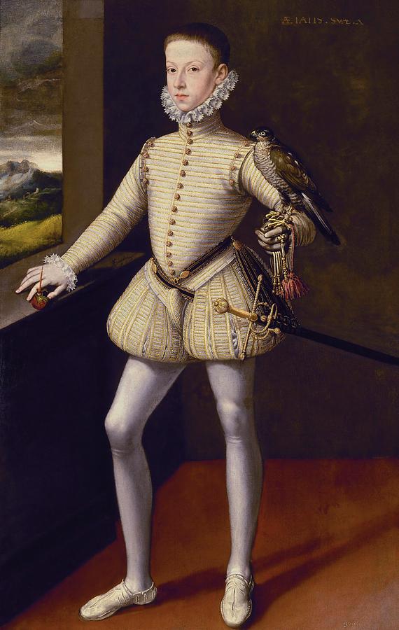 ARCHDUKE WENZEL OF AUSTRIA-1574. Alonso Sanchez Coello . MAXIMILIANO II HIJO. AUSTRIA WENZEL DE. Painting by Alonso Sanchez Coello -1531-1588-