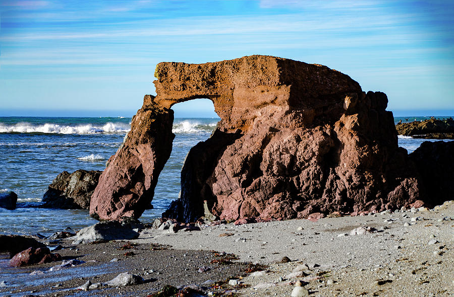 Arched Rock on Little Black Sands Beach - Shelter Cove Photograph by Bill Cannon