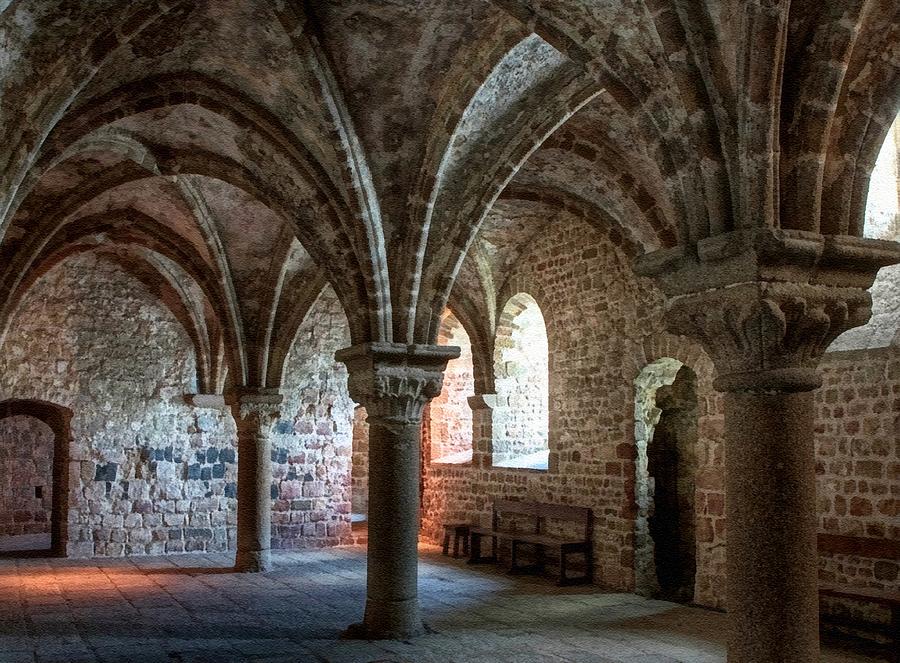 Arched Room In A Medieval Castle L B