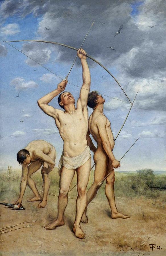 Archers  1887 by Hans Thoma Painting by Celestial Images