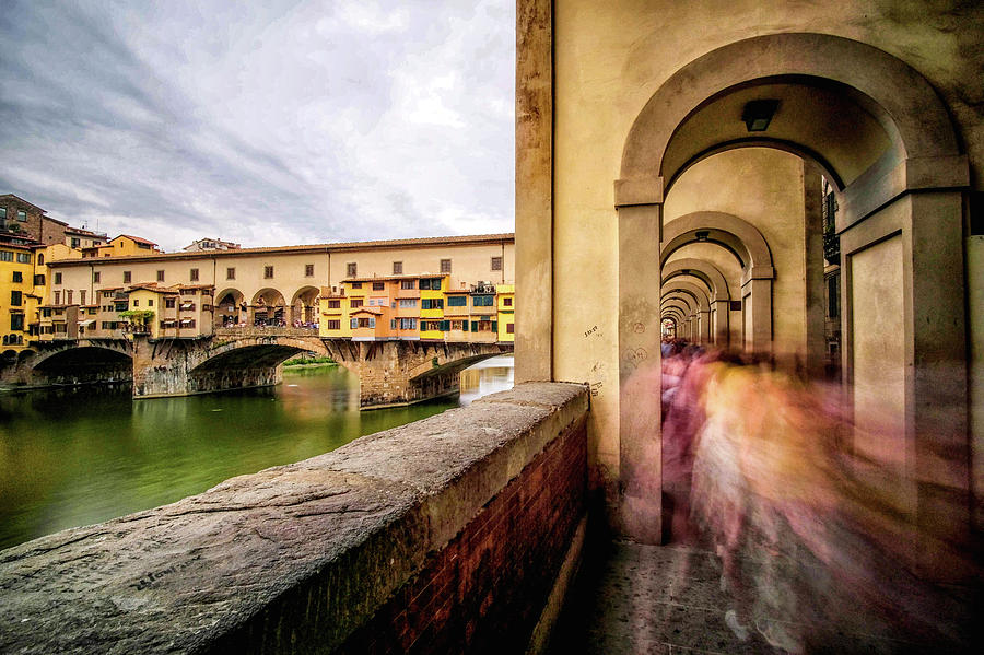 Arches along the Arno River Photograph by Matthew Pace