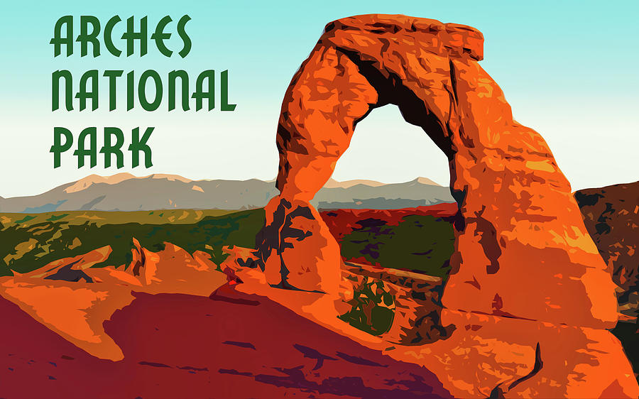Arches National Park Digital Art by Chuck Mountain