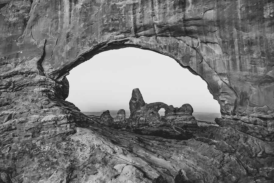 Arches National Park Monochrome Landscape Photograph
