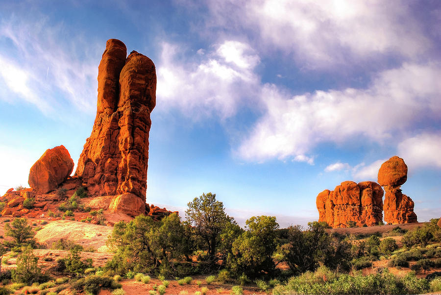 Arches National Park Photograph - Arches National Park Western Landscape - Moab Utah by Gregory Ballos
