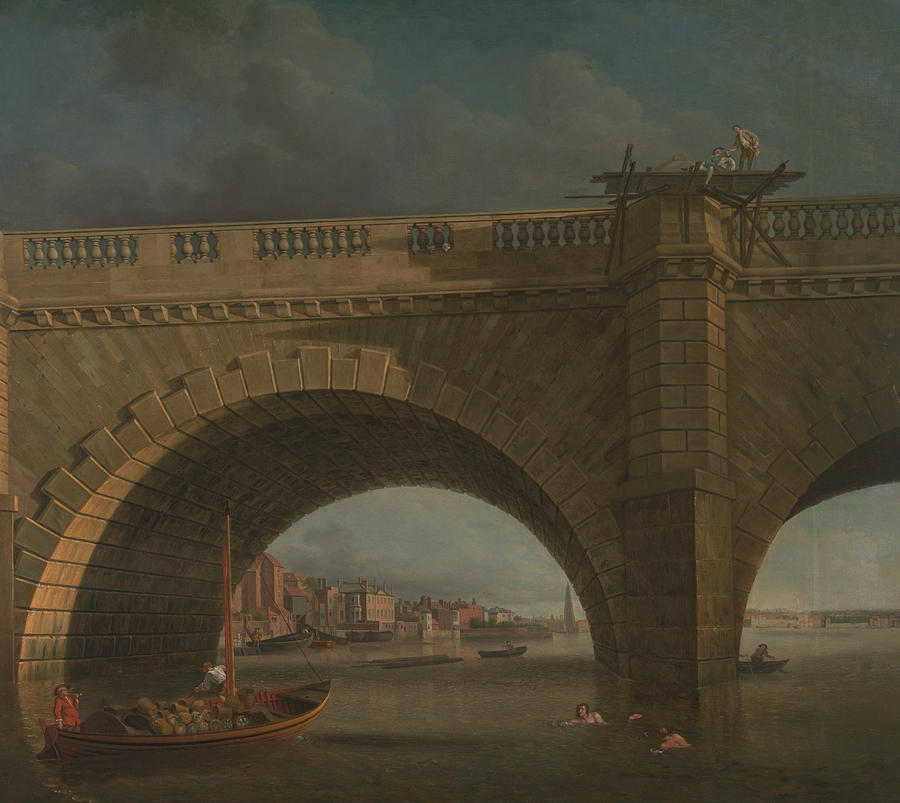 Arches of Westminster Bridge Painting by Samuel Scott