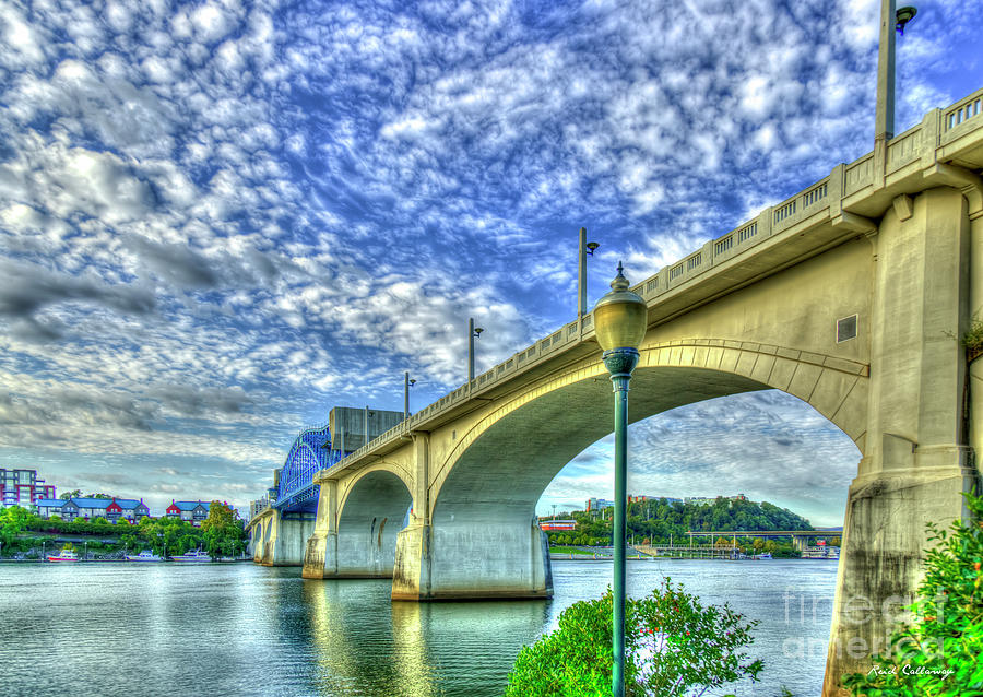 Chattanooga TN Architectural Arches Chief John Ross Bridge Spanning The Tennessee River Art #1 Photograph by Reid Callaway