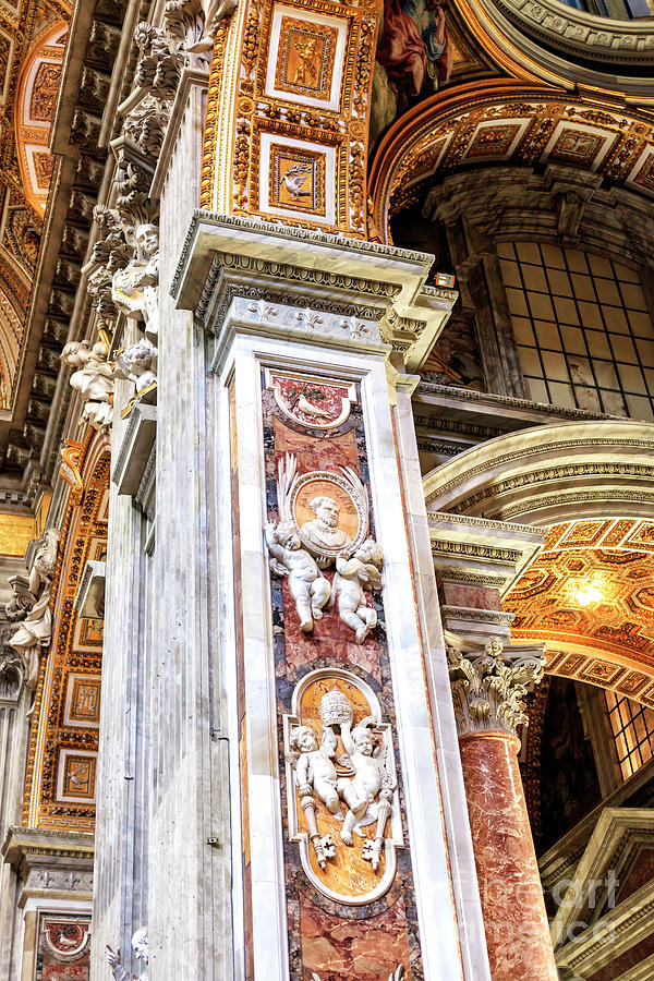 Architectural Beauty of Saint Peters Basilica in Vatican City Photograph by John Rizzuto
