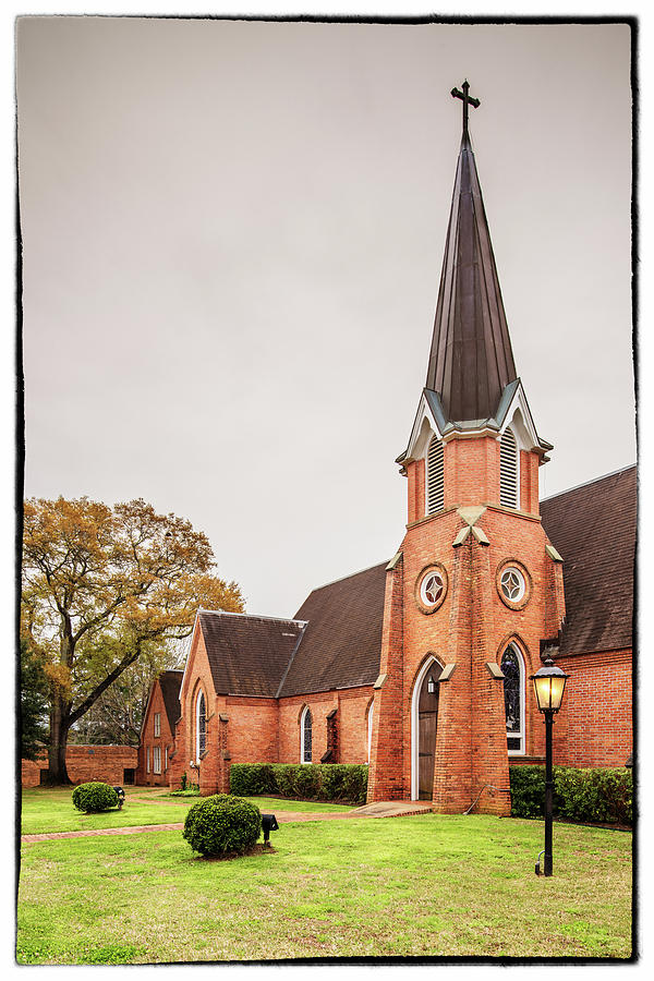 Architectural Photograph of Christ Episcopal Church in Nacogdoches East Texas Piney Woods Photograph by Silvio Ligutti