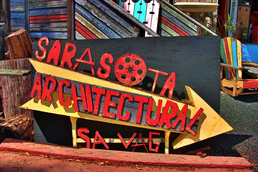 Sign Photograph - Architectural Salvage by Don Columbus