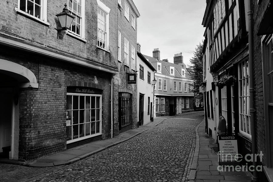 Architecture and shops, Elm Hill. Norwich City Photograph by Dave