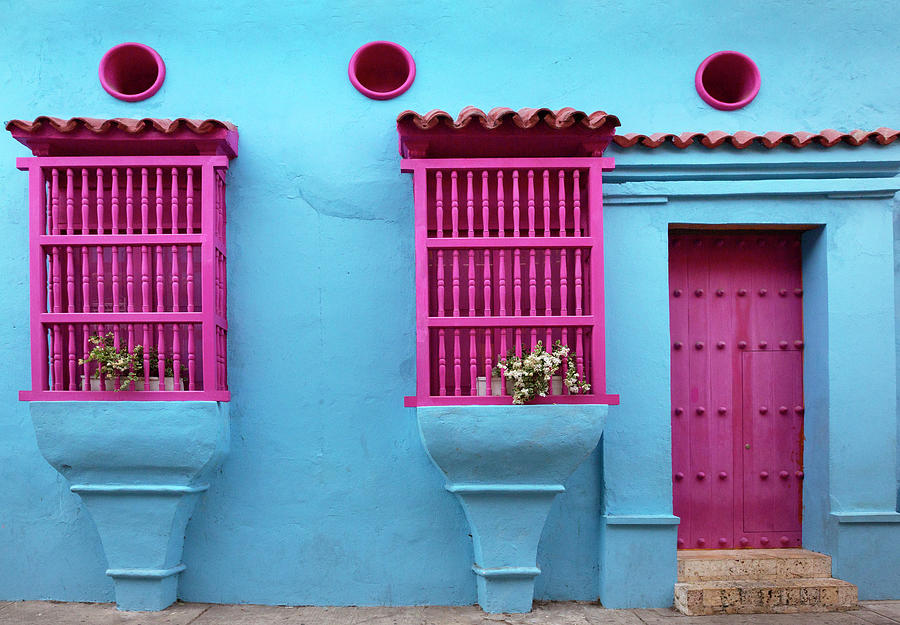 Architecture, Cartagena, Colombia Digital Art by Claudia Uripos