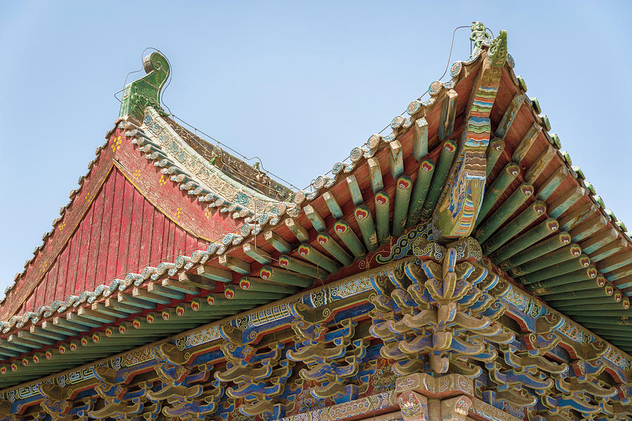 Architecture Detail Dafo Temple Zhangye Gansu China Photograph by Adam Rainoff