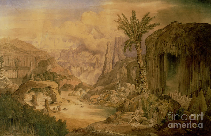 Prehistoric Painting - Architecture: Its Natural Model, C.1838 by Joseph Michael Gandy
