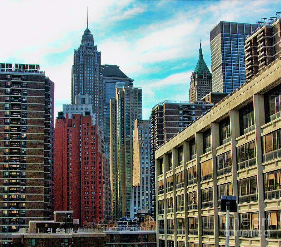 Architecture NYC from Brooklyn Bridge  Photograph by Chuck Kuhn