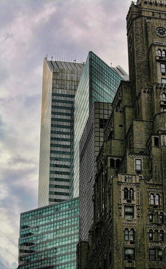 Architecture NYC Old vs. New  Digital Art by Chuck Kuhn