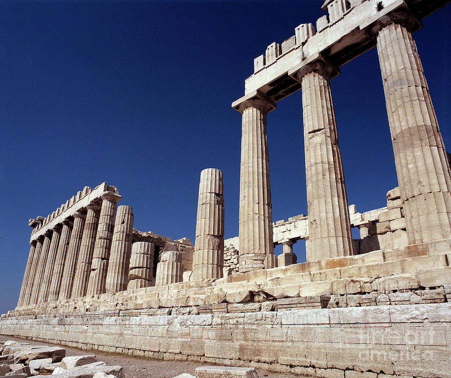 Greek Photograph - Architecture Of Ancient Greece: View Of The Parthenon Of The Acropolis Of Athenes, Greece by Greek