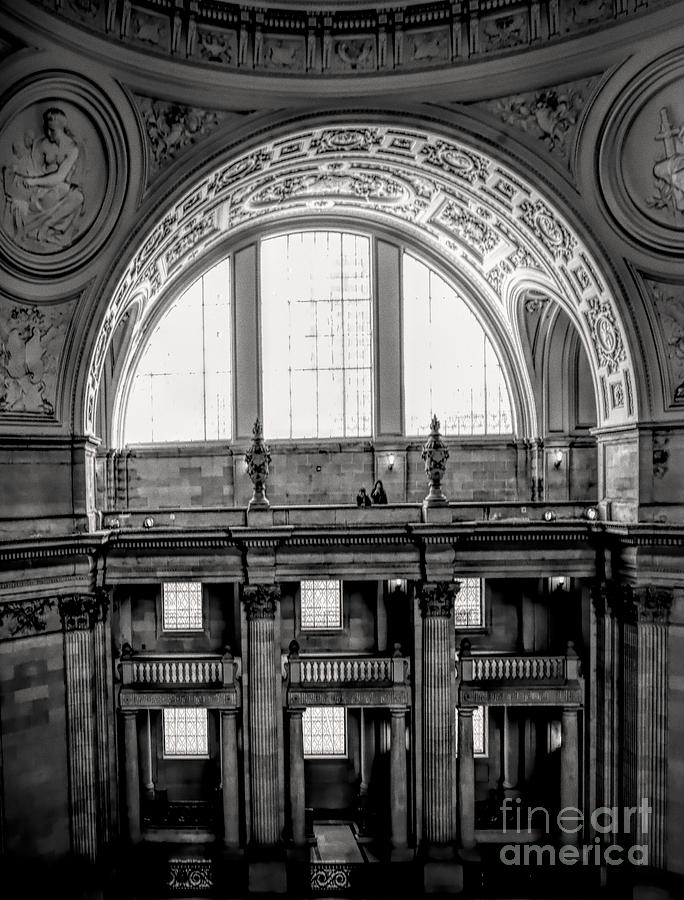 Architecture Spectacular Interior City Hall San Francisco  Photograph by Chuck Kuhn