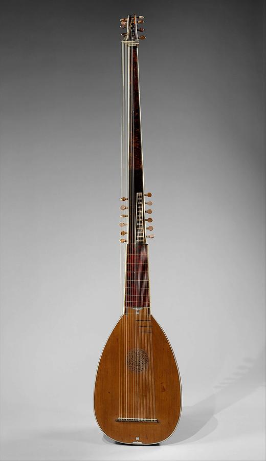 Lute Painting - Archlute 1725 by Celestial Images Lute Painting - Archlute 1725 by Celestial Images
