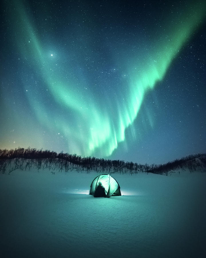 Winter Photograph - Arctic Camping by Tor-Ivar Naess