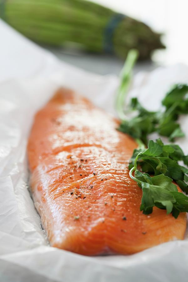 Arctic Char With Fresh Herbs Photograph by Yelena Strokin