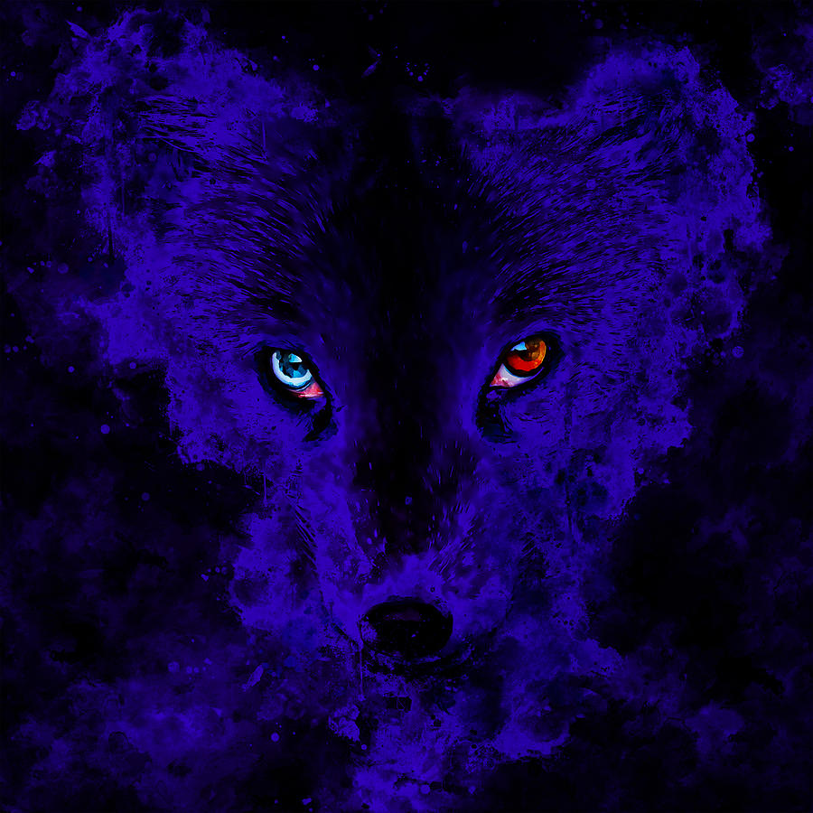 Arctic Fox Bicolor Eyes Ws Diff Digital Art by Gxp-Design