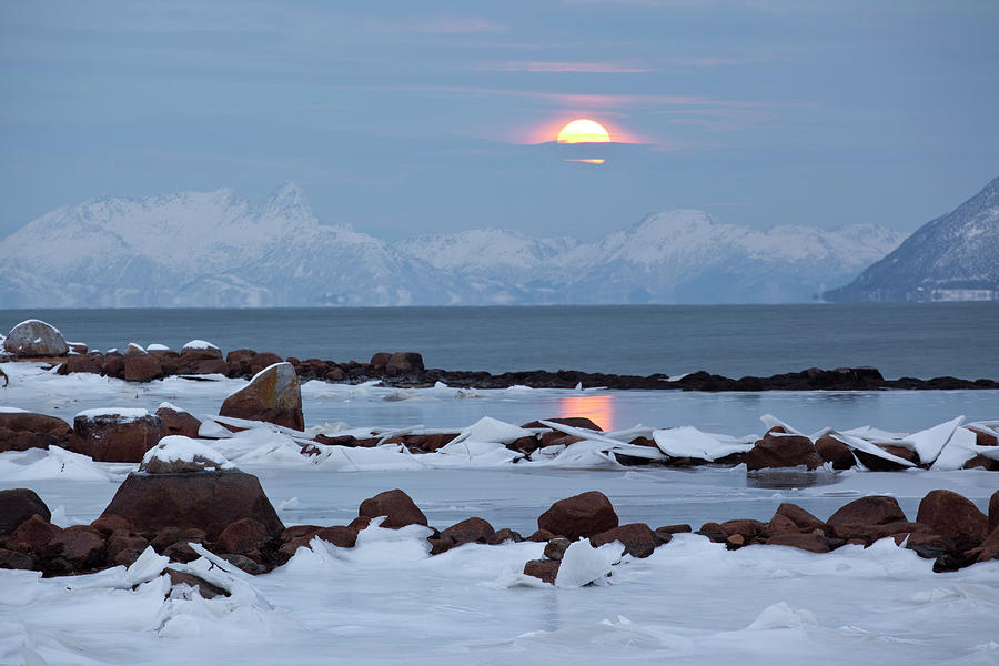 Arctic Moonset Photograph by Antonyspencer