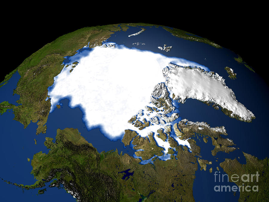 Arctic Sea Ice, Satellite Image, 1979 Photograph by NASA GSFC Scientific Visualization Studio