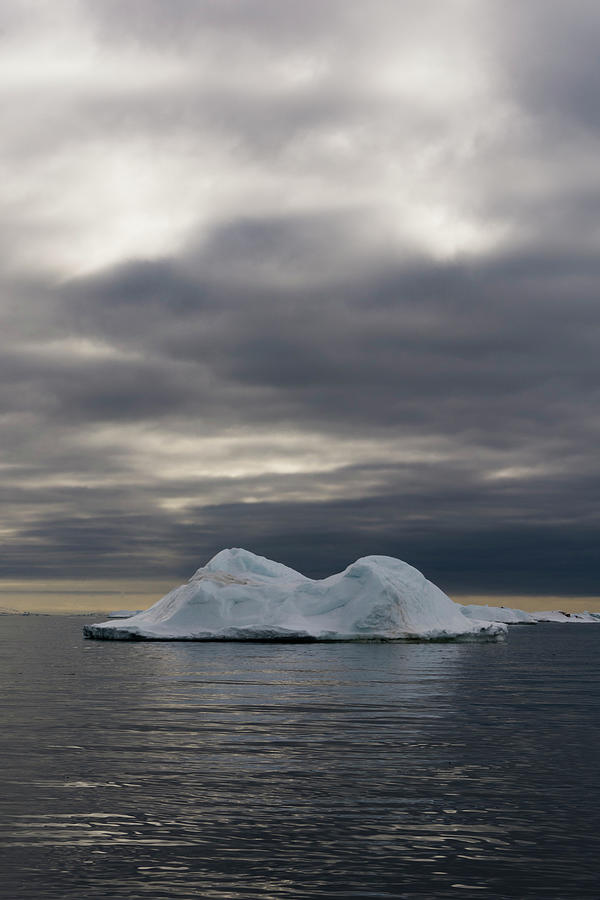 Arctic Seascape With Iceberg And Storm Clouds, Vibebukta, Austfonna ...