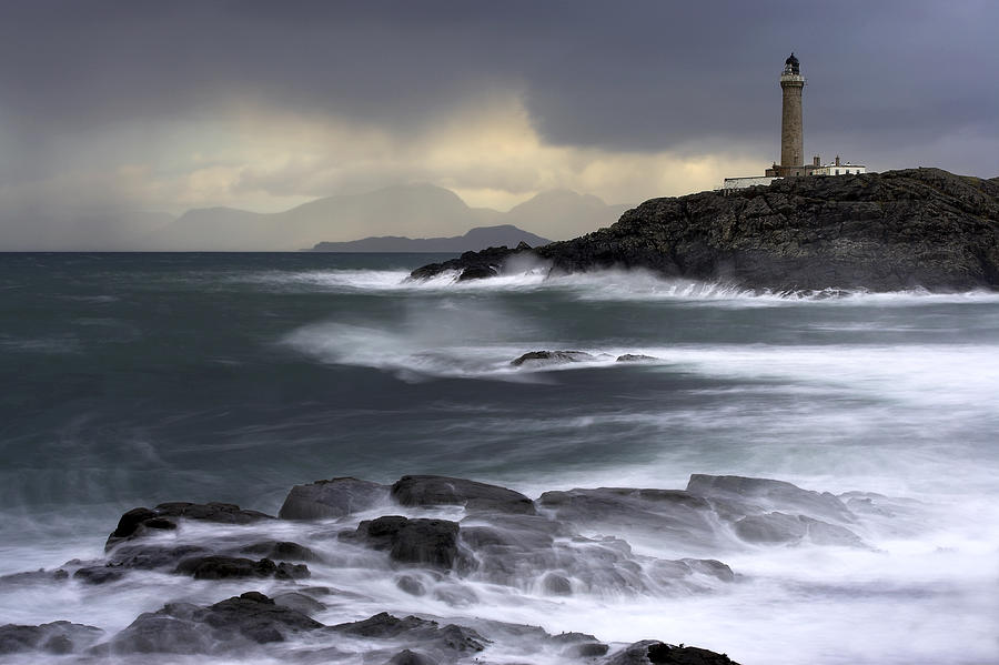 Ardnamuchan Lighthouse In Winter Storm Photograph by David Clapp