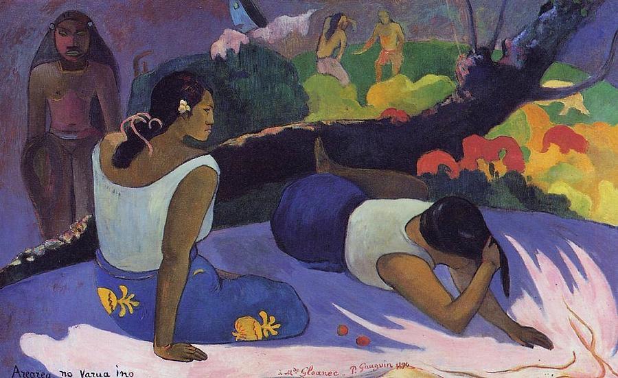 Arearea no varua ino 1894 Painting by Paul Gauguin