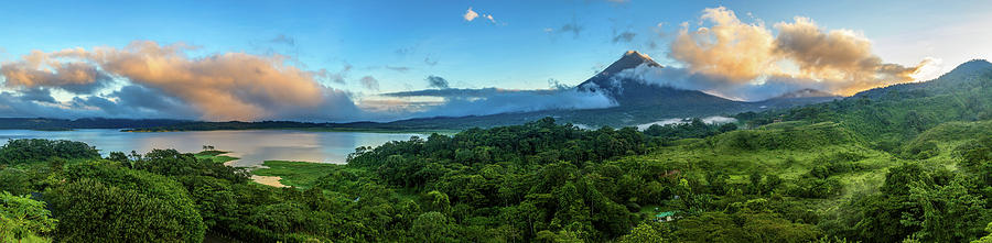Arenal Volcano and Lake Arenal Photograph by Alexey Stiop