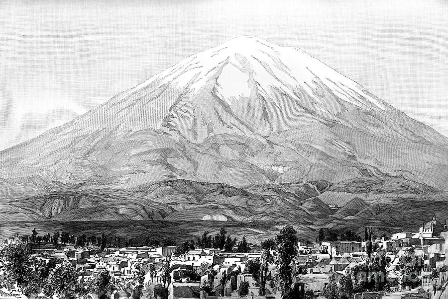 Arequipa And Mount Misti, Peru, 1895 Drawing by Print Collector